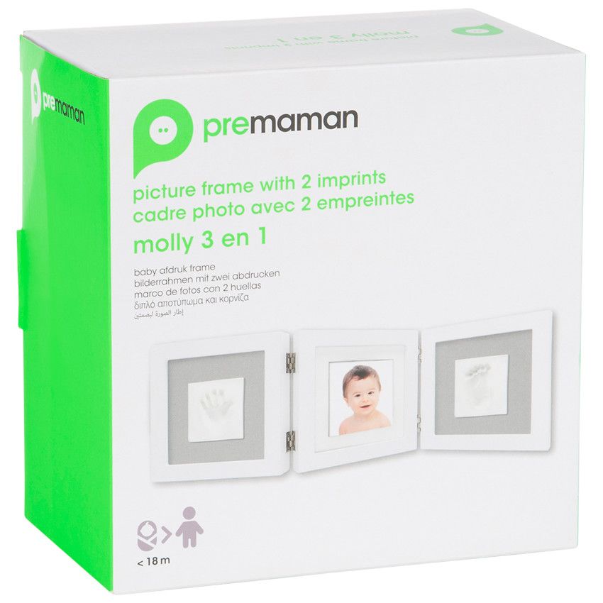Premaman Cadre Photo 2 Empreintes Blanc Decoration Sommeil Orchestra