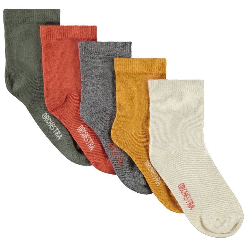 Chaussettes courtes Garçon Fil mélangé teint