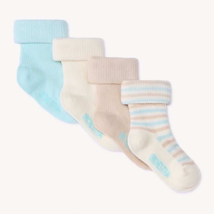 Chaussettes Bébé Garçon Sterntaler - Lot De 3, Coton Doux, Taille Unique Blanc