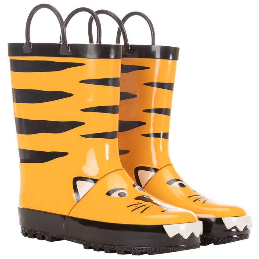 SAXO BLUES Bottes de pluie en caoutchouc visuel tigre avec d tails