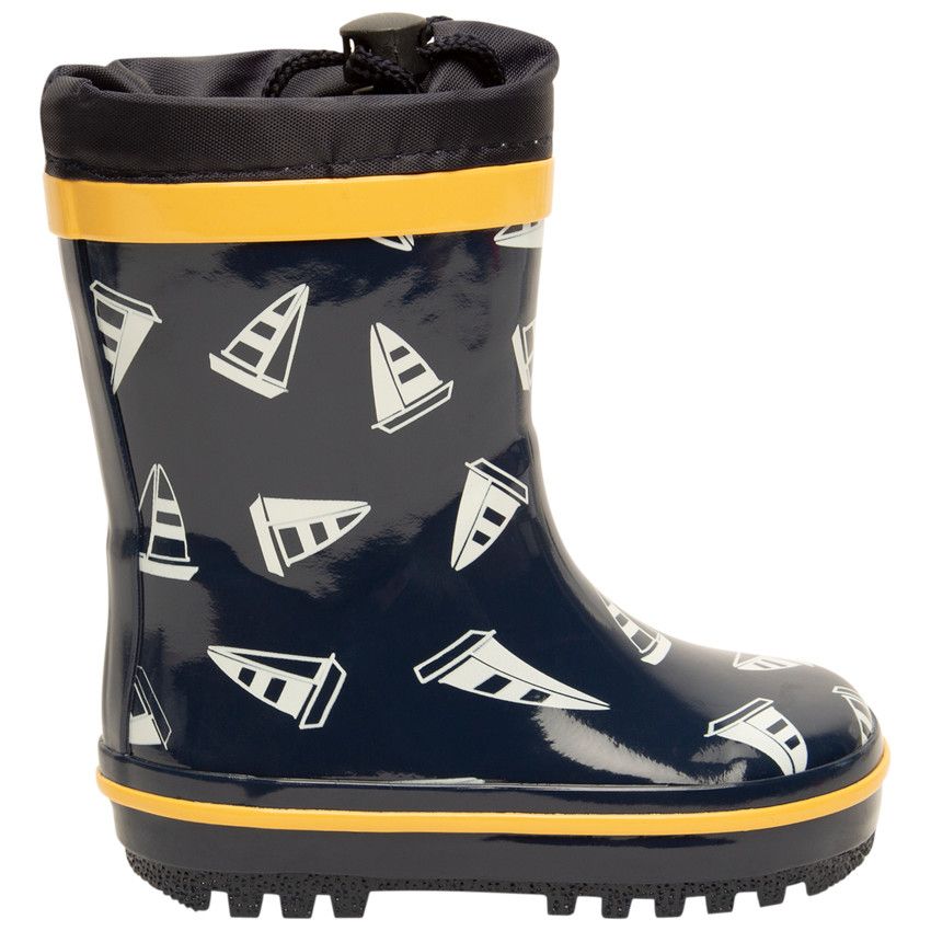 SAXO BLUES Bottes de pluie en caoutchouc imprim bateaux pour