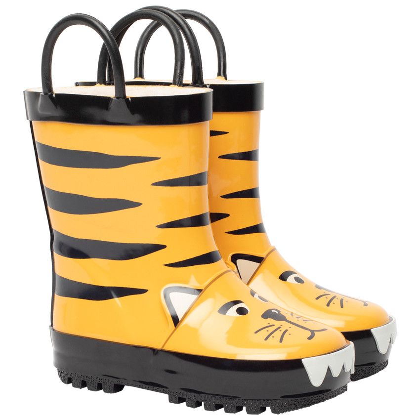 SAXO BLUES Bottes de pluie en caoutchouc visuel tigre avec d tails