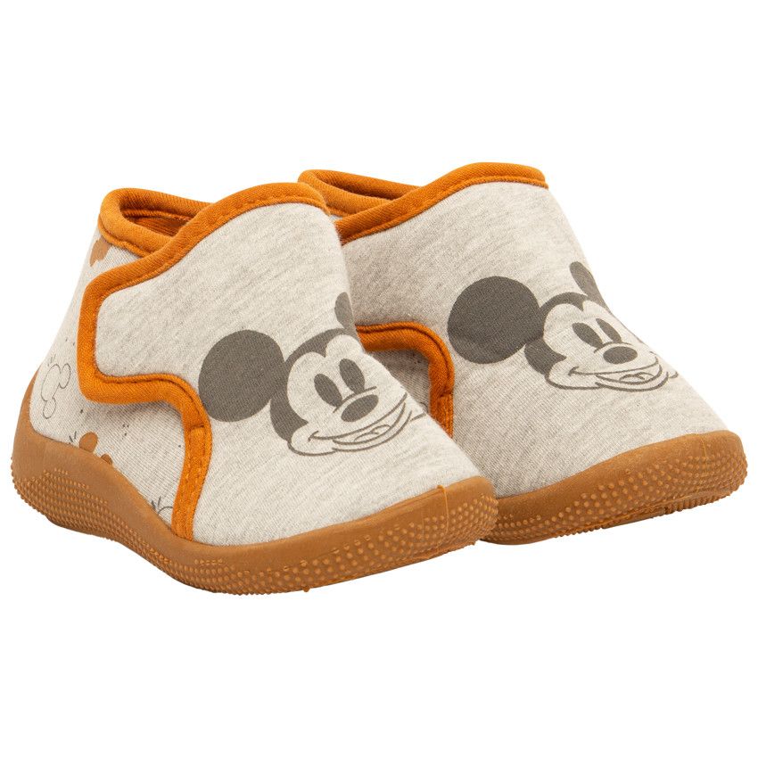 Chaussons Bottillons Gris Bébé Garçon - ISOTONER - Monstre Brodé - Zip