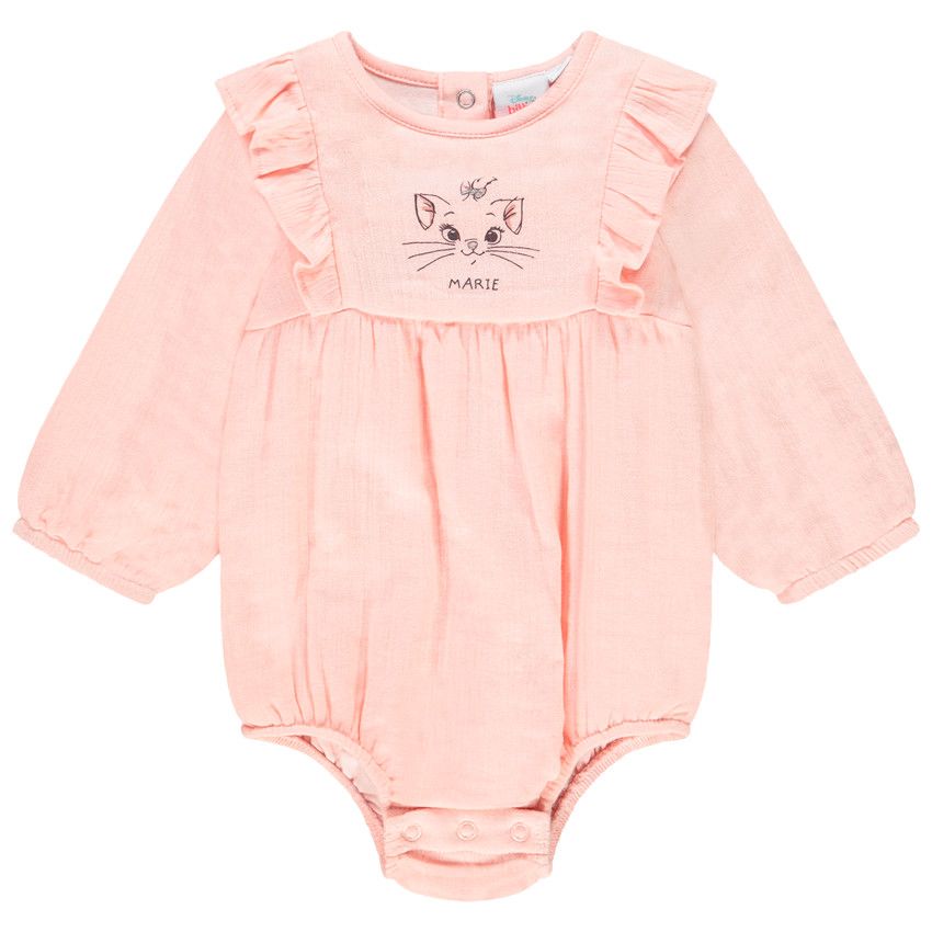 Orchestra Body manches longues rose print Marie Aristochats Disney pour bébé fille Rose clair