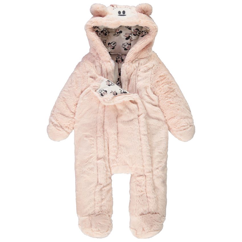 Orchestra Combi pilote en sherpa Minnie Disney pour bebe fille avec finitions differentes selon l age Rose Naissance Parka veste manteau pilote Bebe fille Orchestra