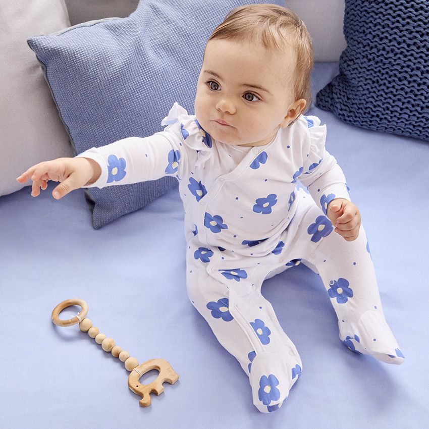 Orchestra Lot de 3 dors bien floraux pour bebe fille avec ouvertures differentes selon l age Blanc 23 mois Pyjama dors bien Bebe fille Orchestra
