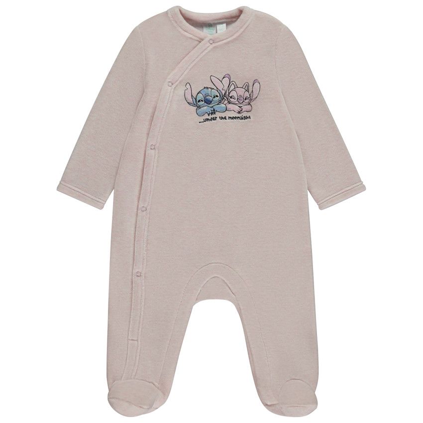 Orchestra Dors bien velours Stitch Angel Disney pour bebe fille avec ouvertures differentes selon l age Rose 6 mois Pyjama dors bien Bebe fille Orchestra