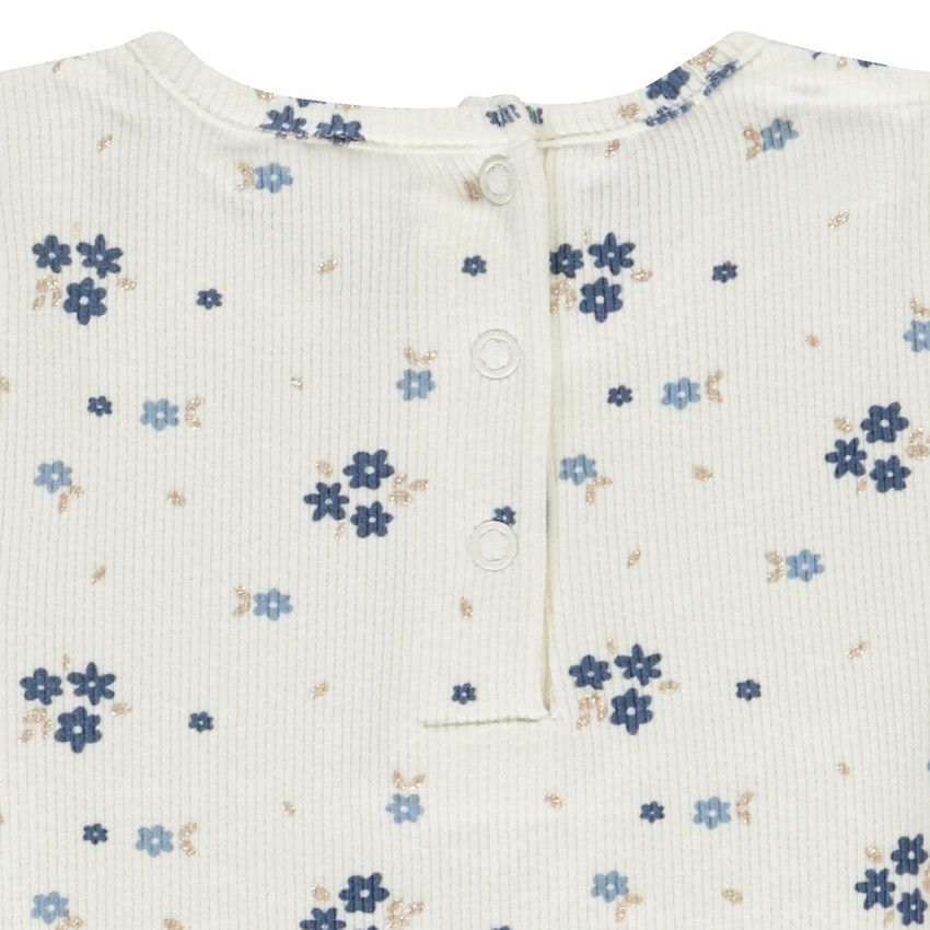 Lot De 3 Bodies Dors-bien Bébé NEXT à Fleurs - 100% Coton, Col Pratique, Bleu Newborn