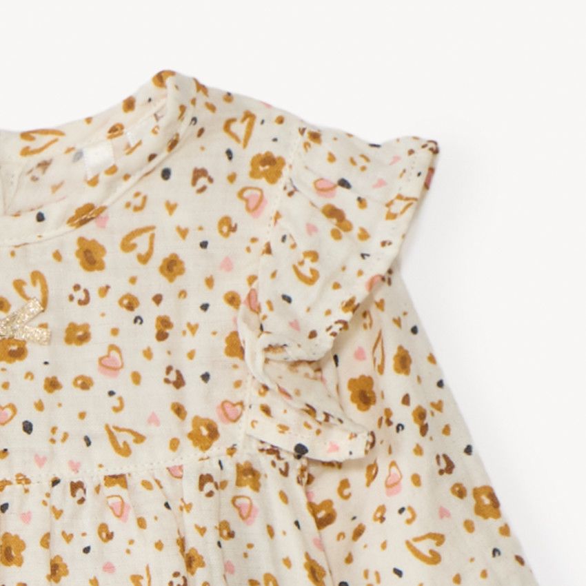 Ensemble Bébé Fille 9/12 Mois Neuf Sans étiquettes - Blanc Et Imprimé