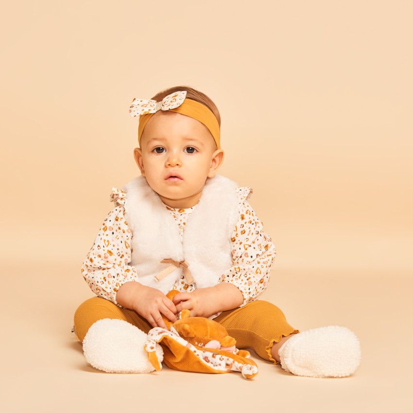 Joli Ensemble Pour Bébé Fille 9/12 Mois, Tout Blanc Avec Imprimé, Neuf Sans étiquettes