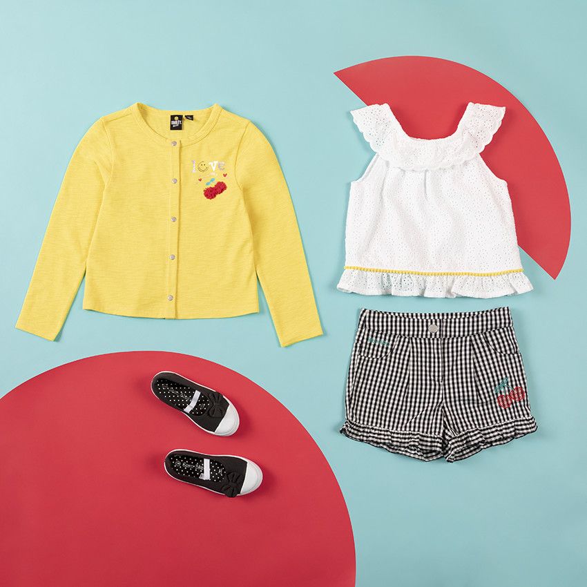 Robe à Bretelles Orchestra Pour Fille 3 Ans - Imprimé Cerises, Couleur Blanche, évasée, Longueur Genou, Occasion En Très Bon état