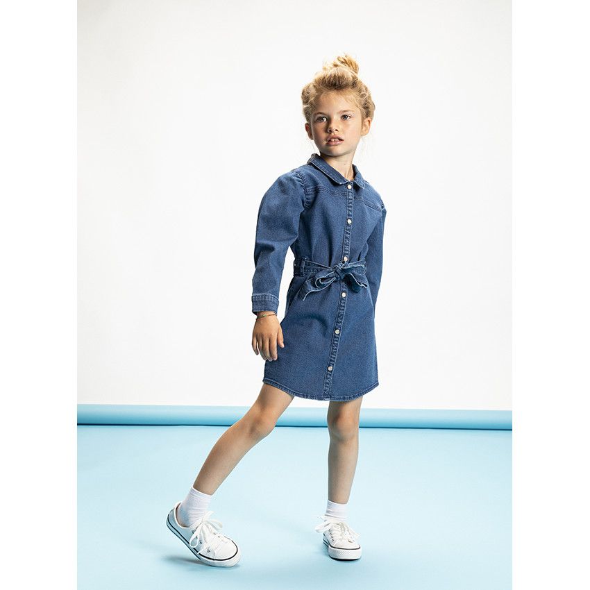Robe Pull Fille Orchestra - Taille 14 Ans - Gris - Manches Courtes - Occasion Très Bon état
