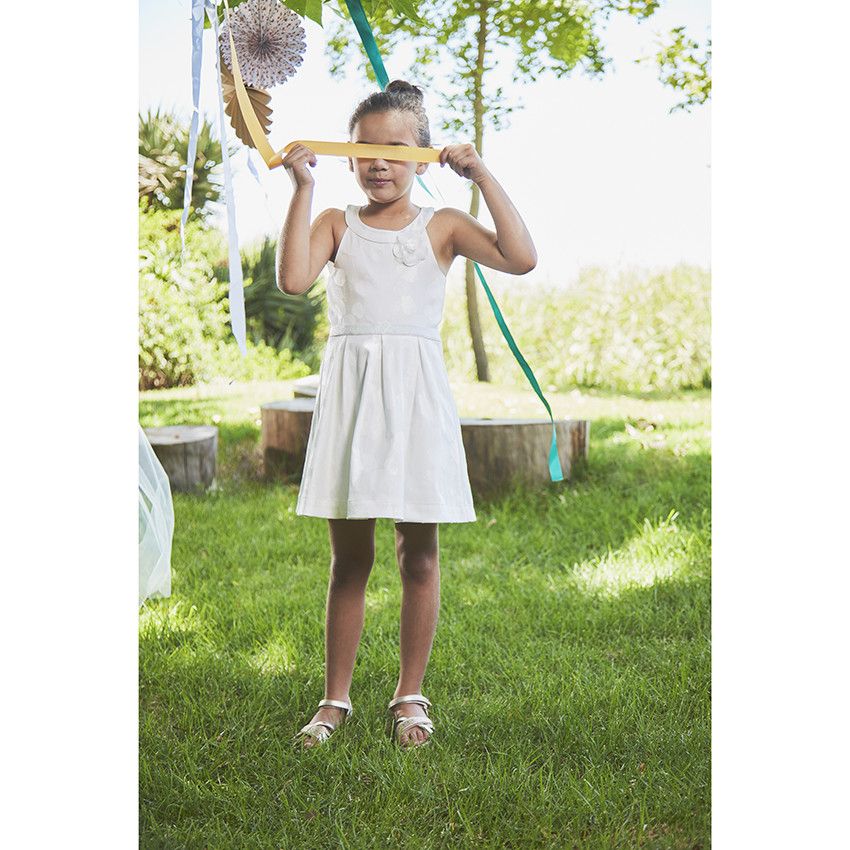 Orchestra Robe de ceremonie irisee pour fille Blanc 10 ans Robe Fille Orchestra