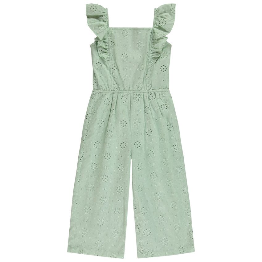 Orchestra Combinaison longue en broderie anglaise pour fille Vert 5 ans Combinaison salopette Fille Orchestra