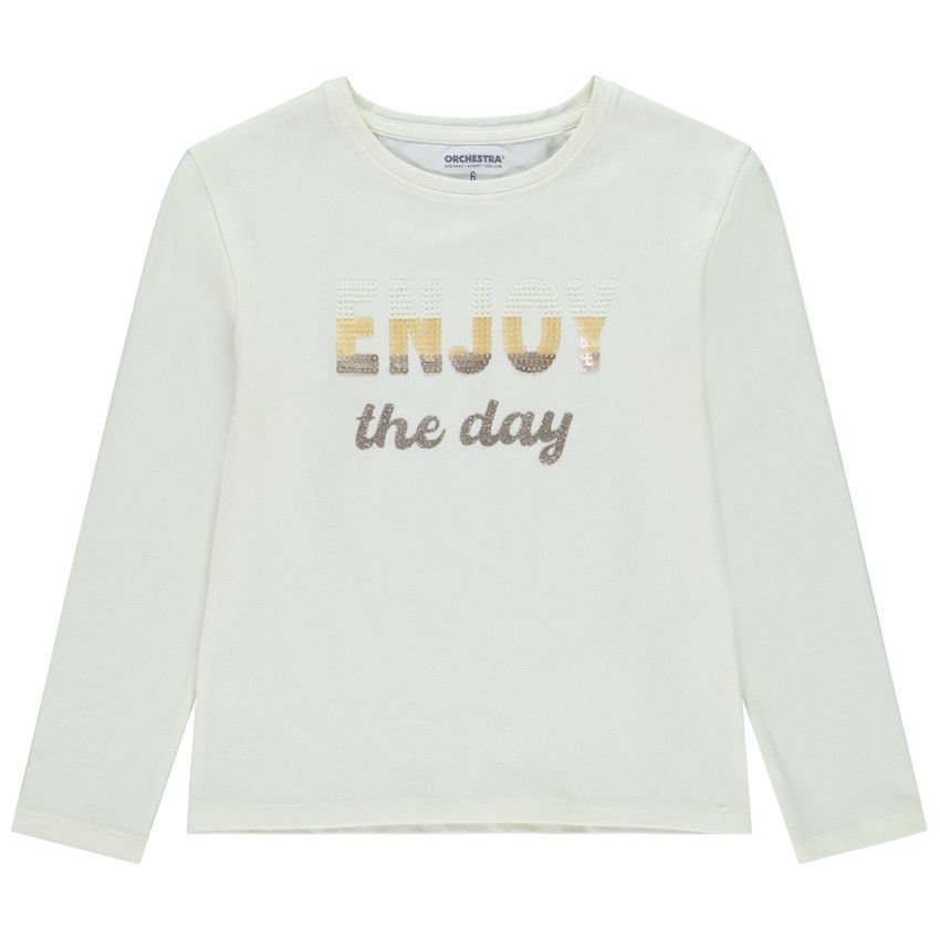 Orchestra T-shirt manches longues à sequins et paillettes pour