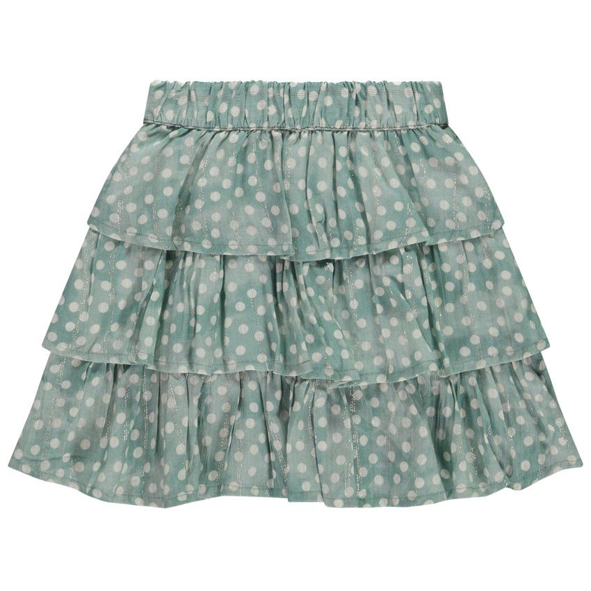 Orchestra Jupe courte a volants imprime pois pour fille Vert clair 4 ans Jupe short Fille Orchestra