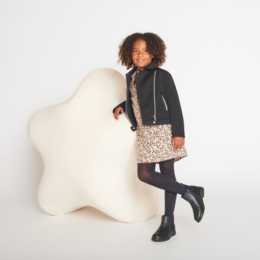 Orchestra 8 ANS Fille : Pull Noir Style Angora Coll Hiver