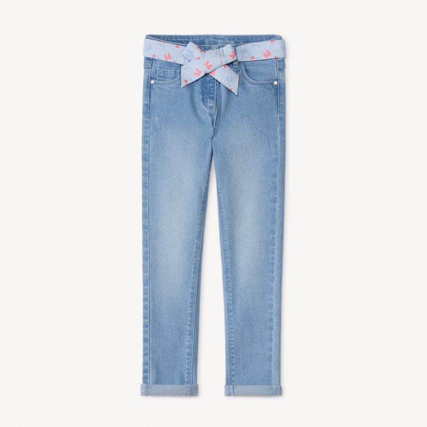 Pantalon Fille Crème Rayé Kaki Orchestra 8 Ans - Viscose, Lin, Coton, Taille élastiquée, Très Bon état