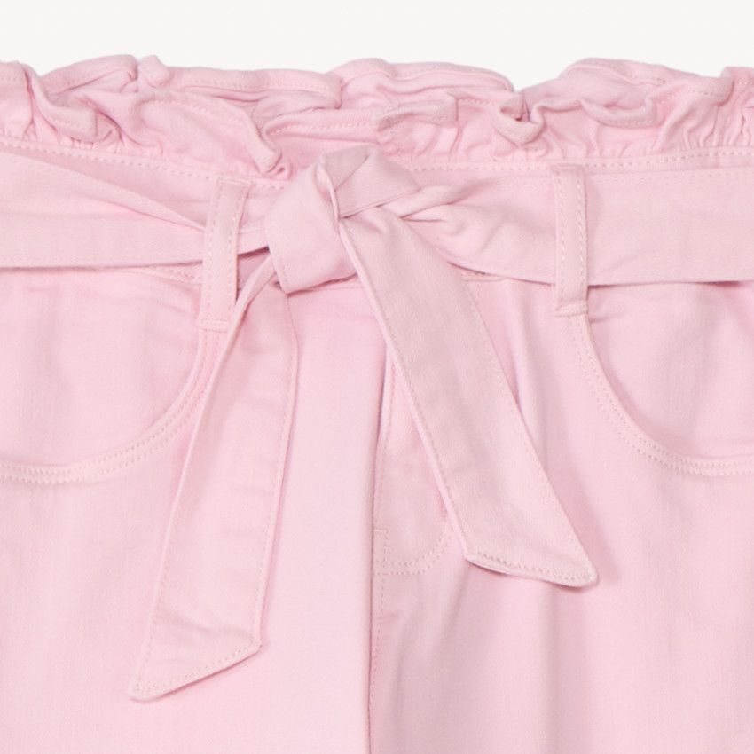 Pantalon Fille Boden Style Paperbag En Coton Bleu - Taille 10 Ans (Taille 24') - Occasion Très Bon État