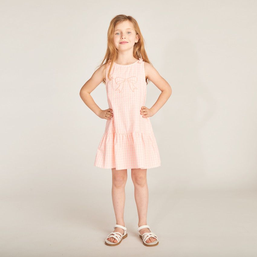 Robe sans manches rayée à volant pour fille Bleu - 6 ans - Robe - Fille
