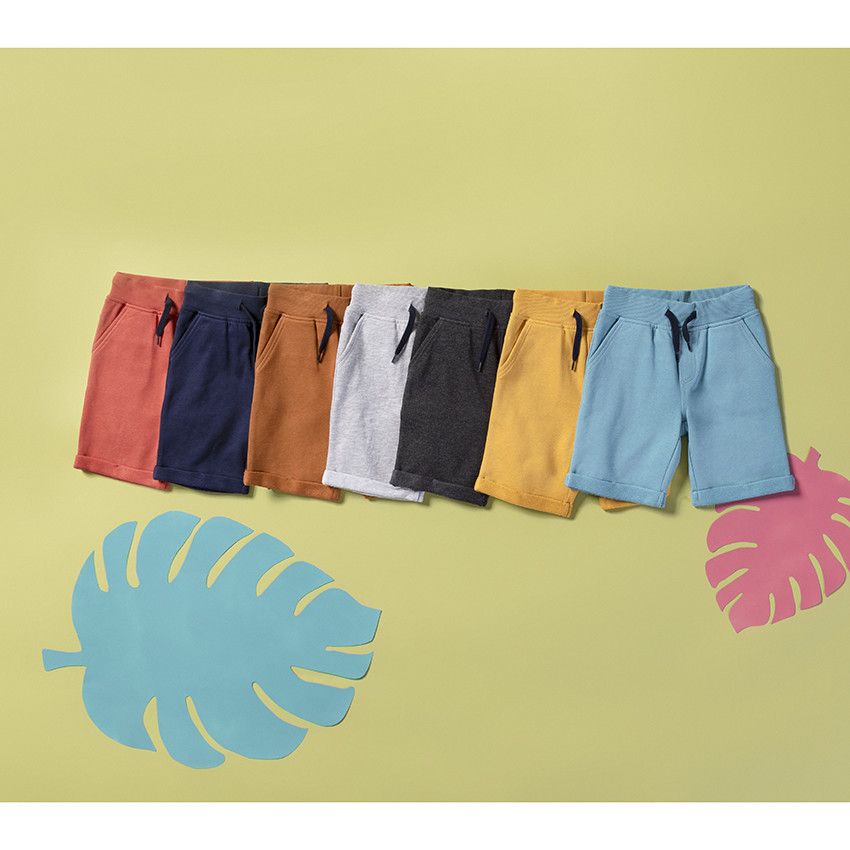 Bermuda baggy garçon bleu canard - teal | Tape à l'oeil