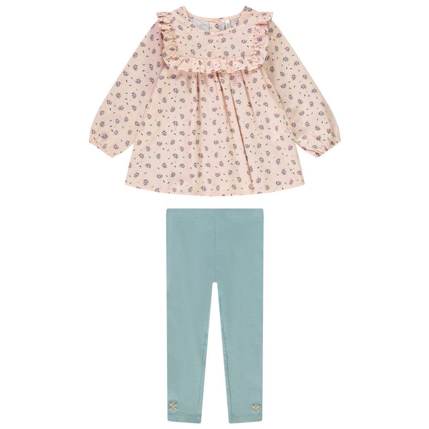 Orchestra Robe manches longues en maille fantaisie avec Smiley Baby printe Gris clair 1 mois Robe jupe Bebe fille Orchestra
