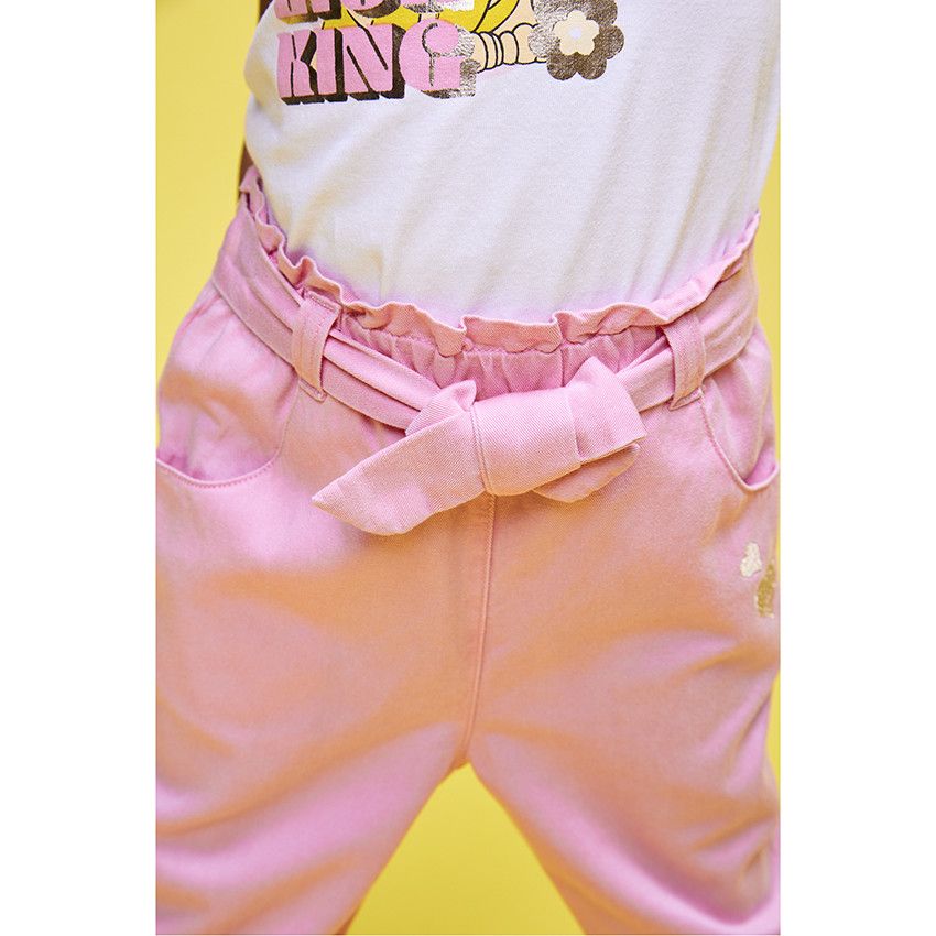 Generisch Pantalon femme fille jean printemps petit moyen enfant mode pantalon long doux stretch pantalon neige enfant, bleu, 5-6 ans
