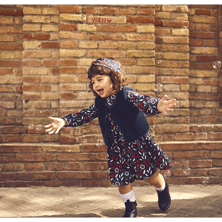 Robe Fleurie Orchestra Fille Robe Robe Manches Longues Imprimé