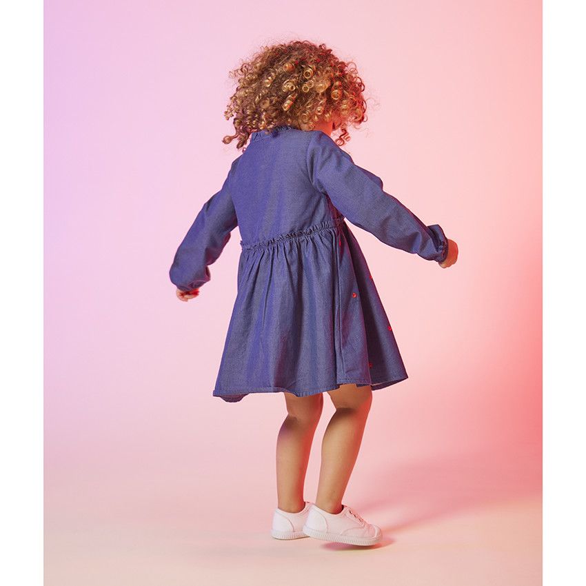 Robe Bébé Fille Style Espagnol Bleue - Taille 12-18 Mois, Neuf Avec étiquettes