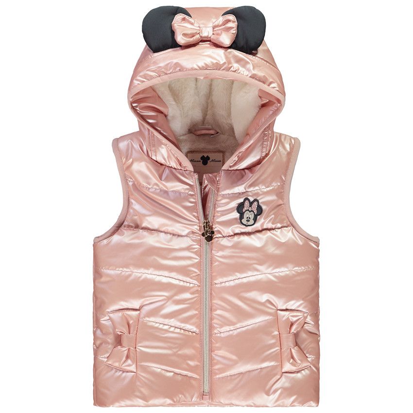 Orchestra Doudoune sans manches metallisee Minnie Disney pour bebe fille Rose 9 mois Parka veste manteau pilote Bebe fille Orchestra