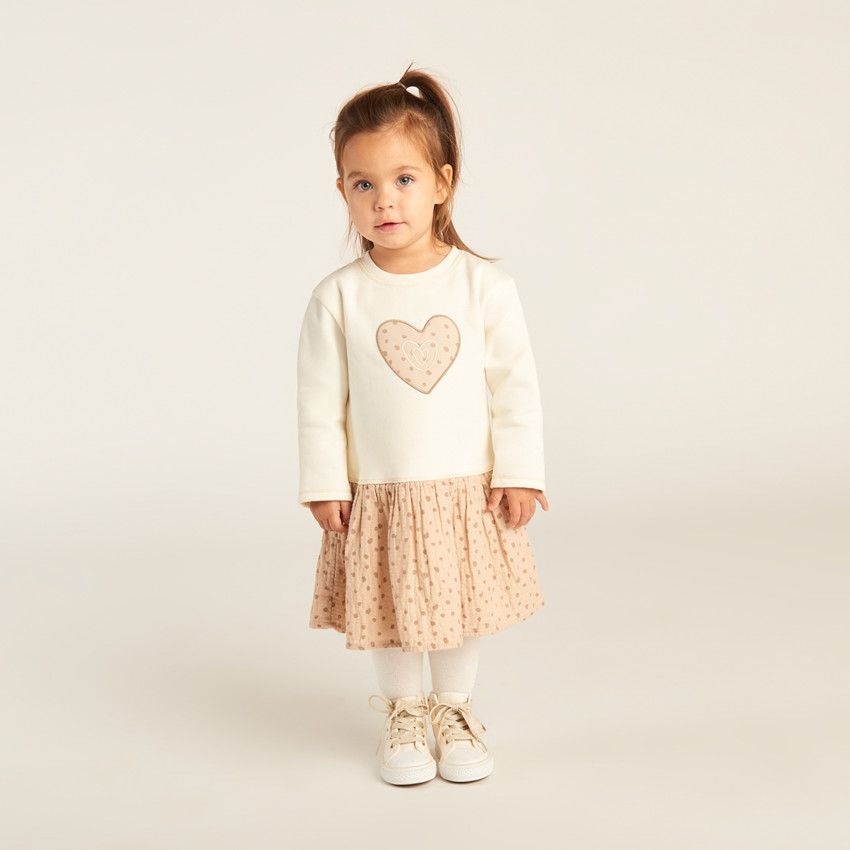 Ensemble Vêtement Bébé Fille 3 Pièces – Béret à Manches Longues, Robe Et Jupe Velours Pour Hiver