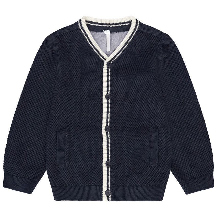 Gilet Bébé Garçon Baby Gap – Taille 18-24 Mois – Bleu Marine – Vintage Des Années 80 – Occasion Bon état