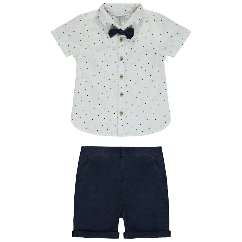 Orchestra Ensemble court 2 pieces avec n ud papillon pour bebe garcon Bleu marine 6 mois Ensemble Bebe garcon Orchestra