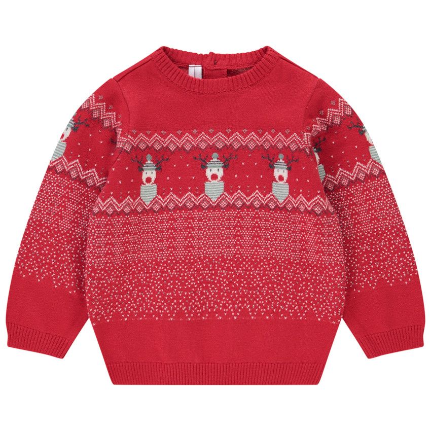 Pull Bébé Garçon M&S Noël - Ours Polaire Vert Moelleux - Taille 0-3 Ou 3-6 Mois - Neuf Avec étiquette