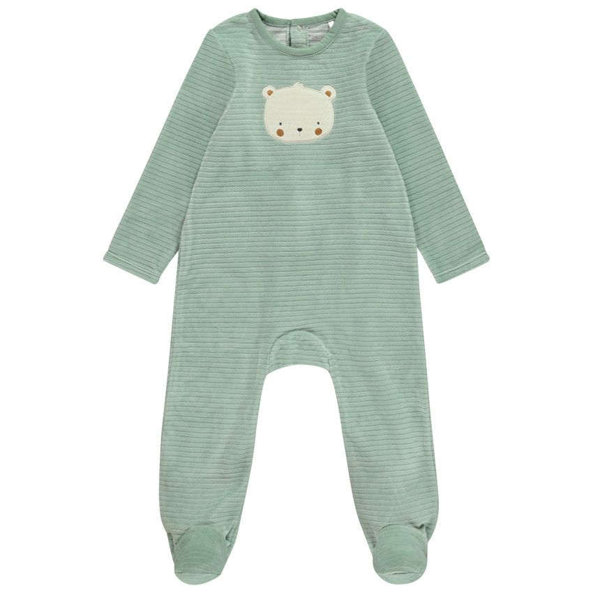 Dors-bien en velours patch animal pour bébé avec ouvertures différentes  selon l'âge