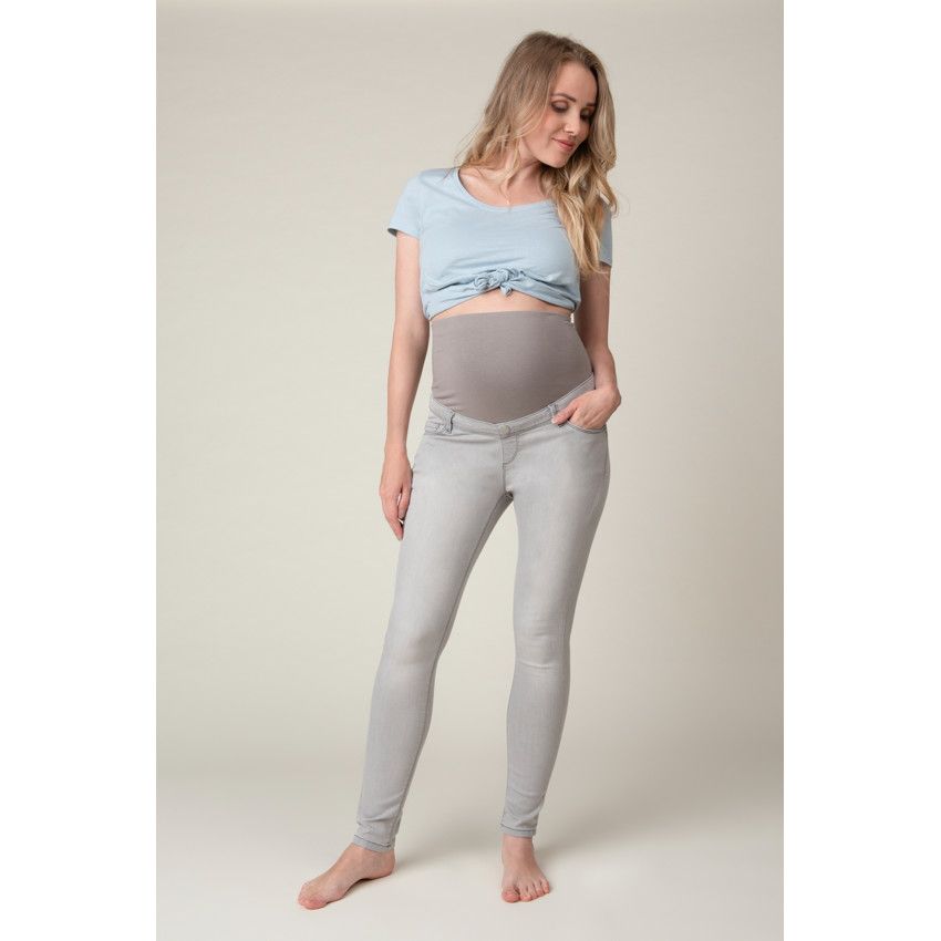 PREMAMAN Jeans de grossesse coupe slim effet used S lectionnez une
