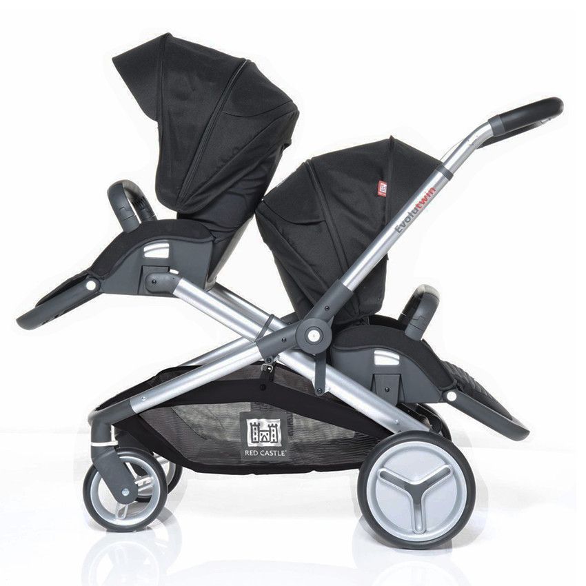 RED CASTLE Poussette jumeaux Groupe Evolutwin Beige Poussettes duo et trio Poussettes