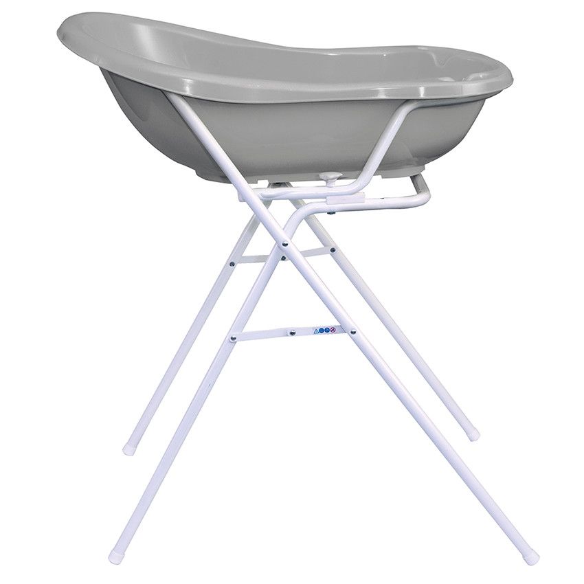 PREMAMAN Support en metal pour baignoire Bebe Blanc Gris Accessoires bain et hygiene Bain Orchestra