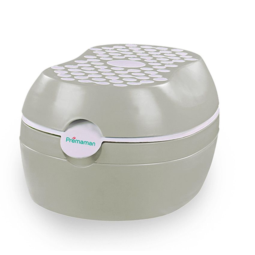 PREMAMAN Pot 3 en 1 Gris Blanc Pots r ducteurs et marche pied