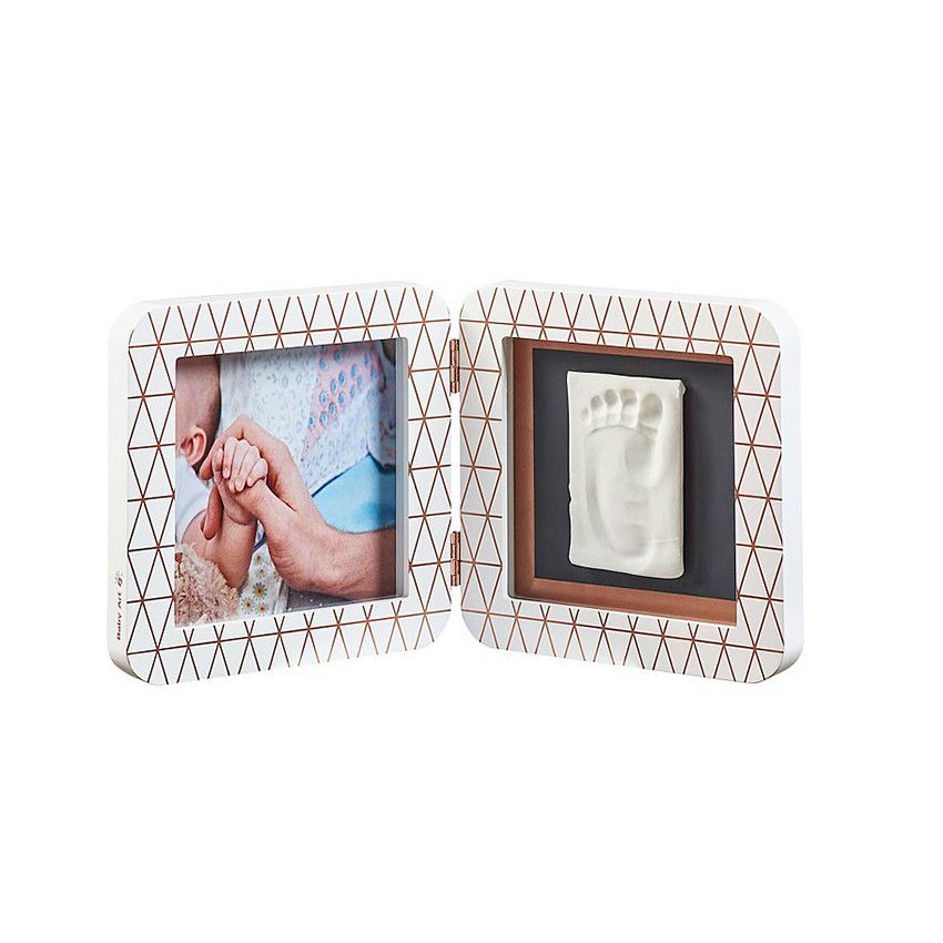 Baby Art Cadre Photo Empreinte My Baby Touch 2 Volets Blanc Bronze Multicolore Decoration Sommeil Orchestra