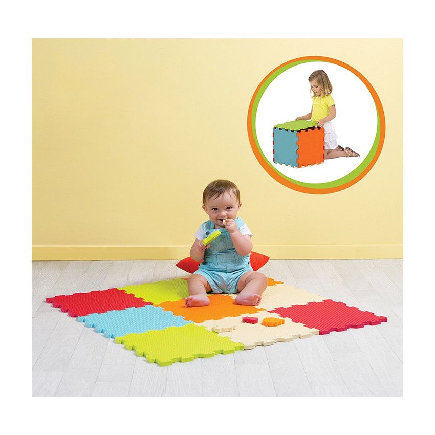 Ludi Dalles En Mousse Unies Multicolore Beige Tapis De Jeux Eveil Et Jeux Orchestra