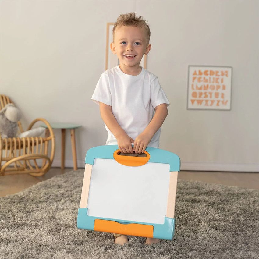 Ardoise Murale Masha Double Face – Feutre Et Craie – Avec Accessoires – Fabriquée En France – Dès 3 Ans