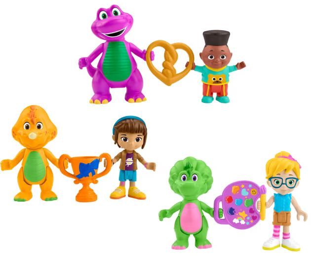 Ykdesun Véhicule Jouet à Pousser L'Autobus Des Aventures Et Figurine De Barney Le Monde
