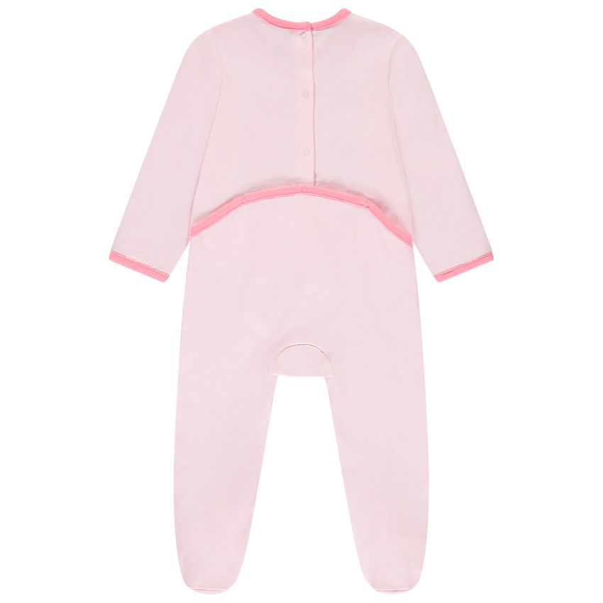 Pyjama Bébé Fille « Dors Bien » Naissance Rose 100% Coton – Neuf Sans étiquettes, Manches Longues, Pressions