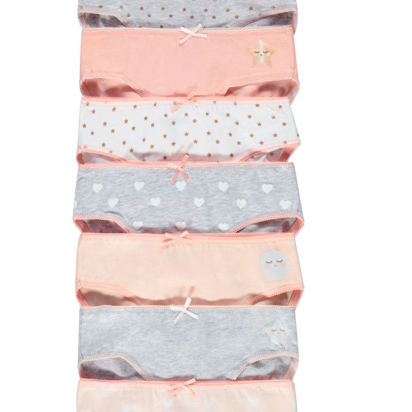 Lot de 7 culottes unies pour fille Ecru - 6 ans - Sous