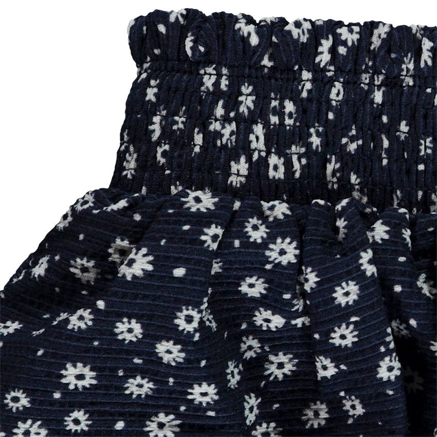 Jupe Paris Blues – Denim Brodé Fleurs, Taille 12, Lavage Moyen, 100% Coton