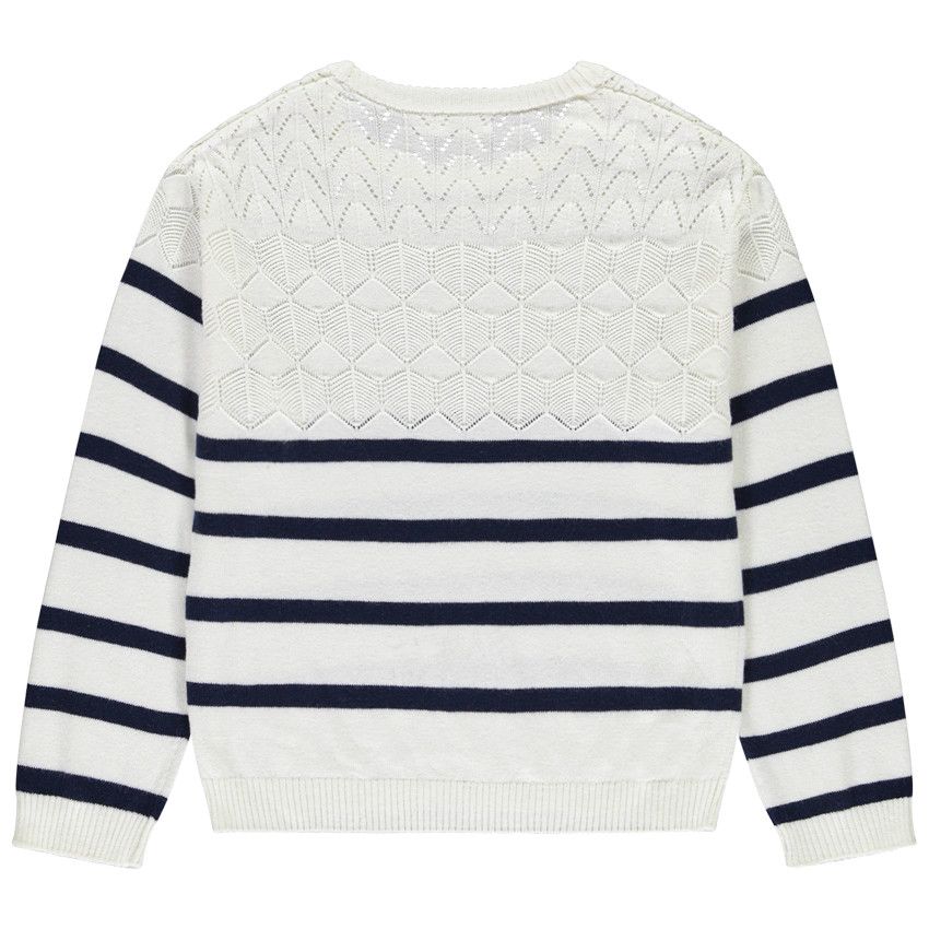 Pull Fille Marks And Spencer Blanc 100% Coton - Taille 11-12 Ans | Sweat Col Rond Manches Longues