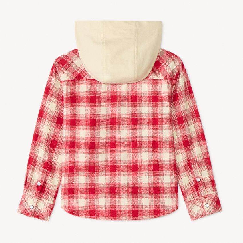 Surchemise à carreaux avec capuche pour fille Bordeaux - 8 ans - Chemise - Garçon