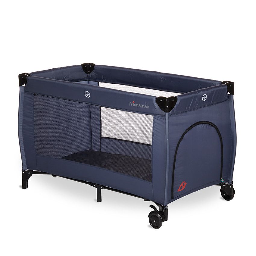 PREMAMAN Lit pliant Extra avec fond rehaussable - Bleu-gris Beige - Lits de  voyage - Voyages - Orchestra