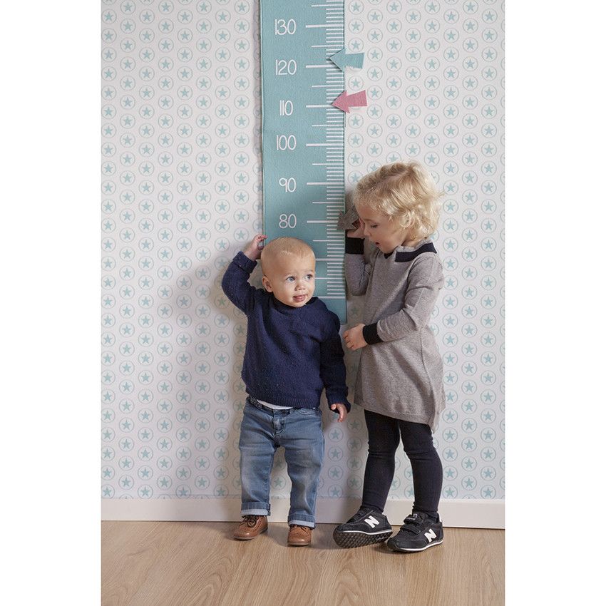 Childhome Toise en feutre Mint Bleu Noir D coration Sommeil